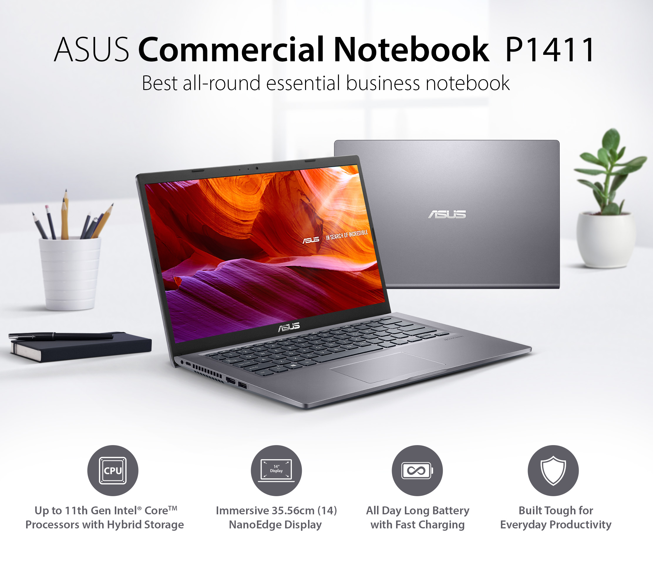 ASUS P1411(11th Gen Intel)｜Laptops For Work｜ASUS India