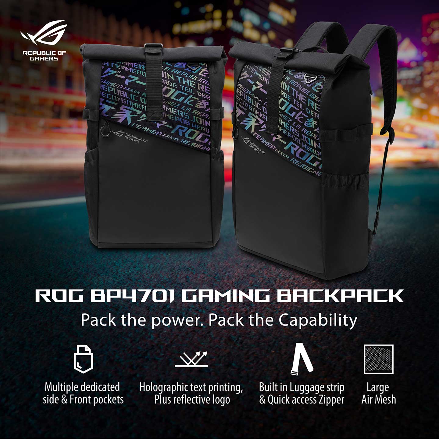 Asus ROG BP4701 17 Inch Laptop Gaming Backpack (Black) | vlr.eng.br